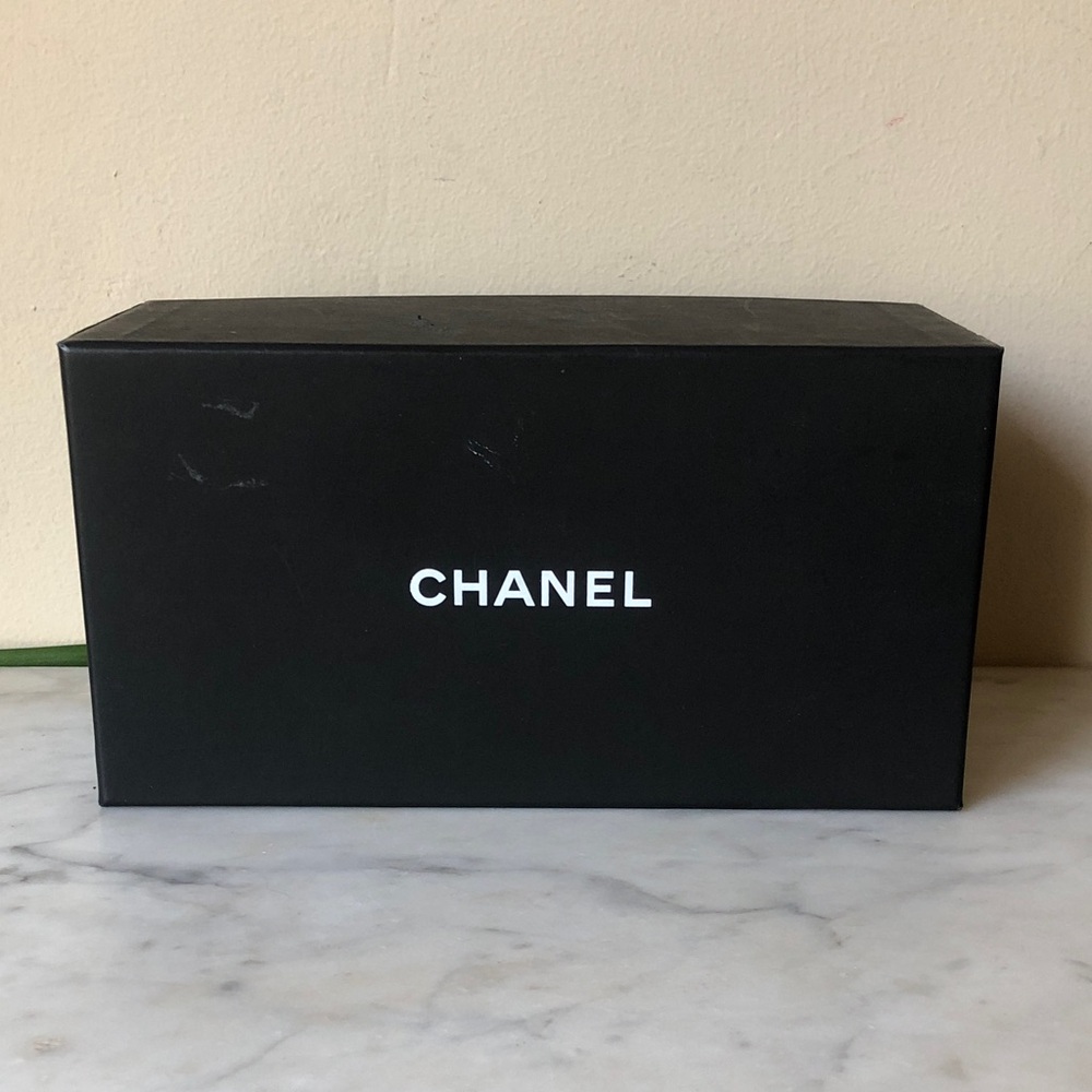 CHANEL Black Sunglasses Box with White Logo